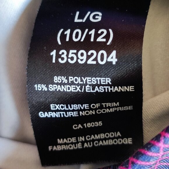 Skechers Sport leggings girls size L (10-12) purple with geometric pattern - Picture 6 of 12